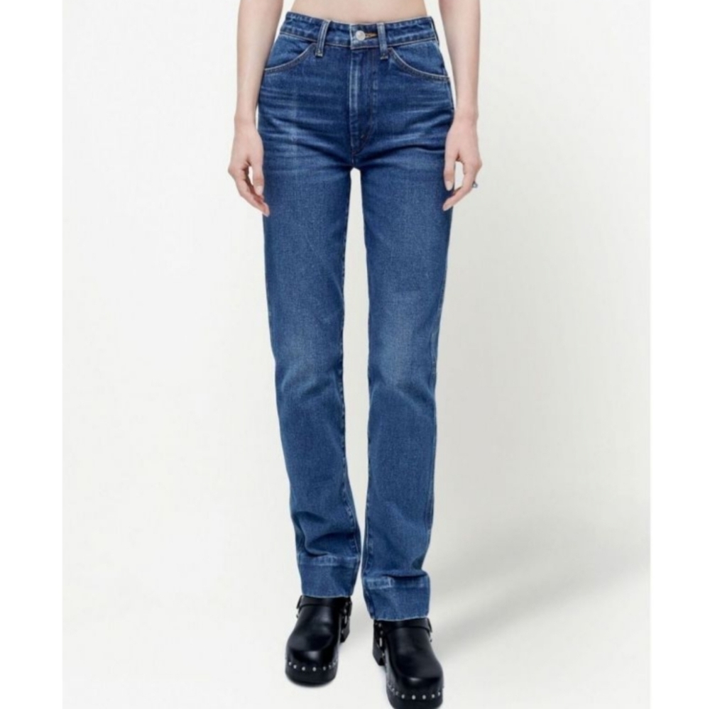 RE/DONE Classic 70's Cigarette Jeans Size 31 Mid Wash Blue - Picture 3 of 13